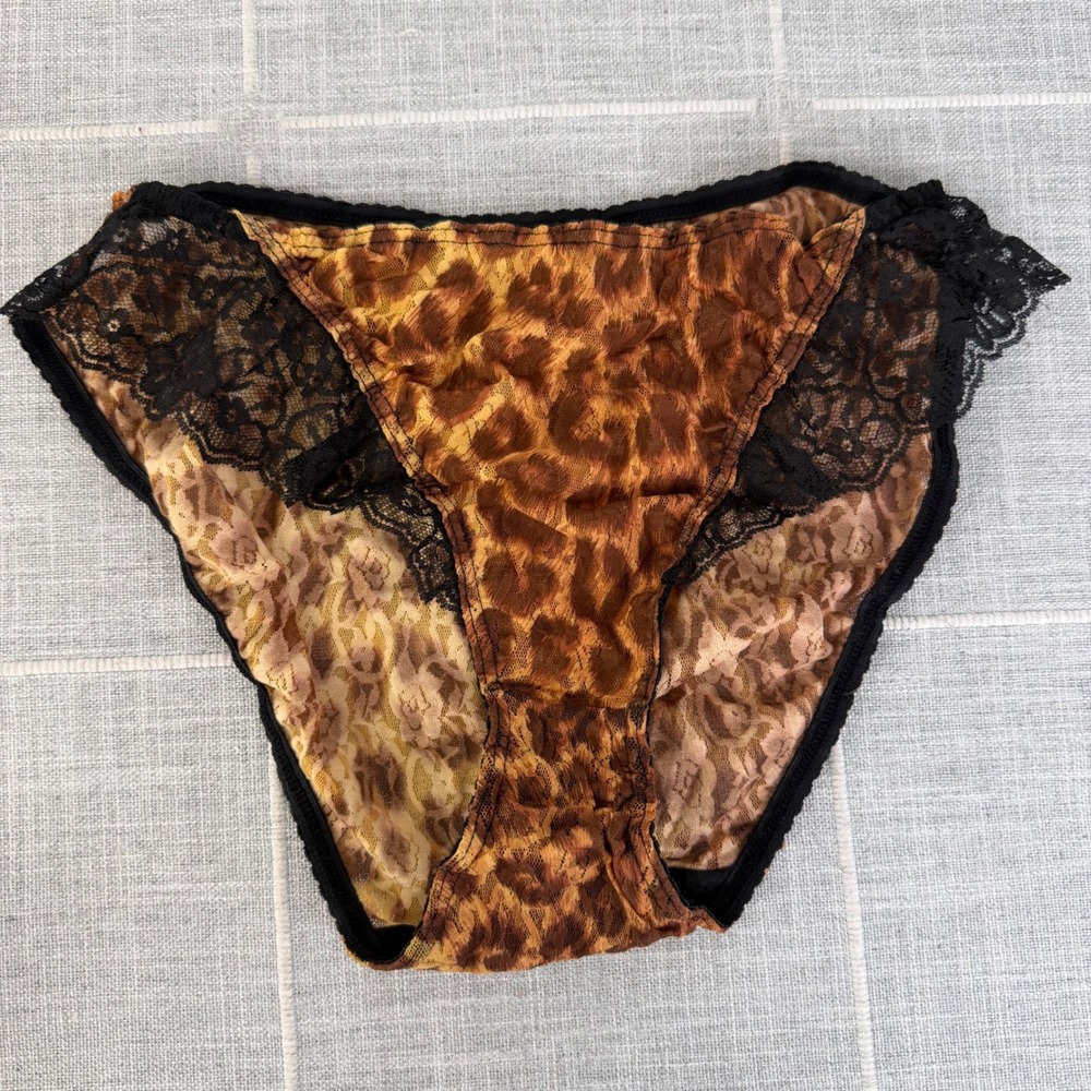 Vintage Fruit of the Loom Panties Lace Size Large NEW WITHOUT TAGS Leopard Print